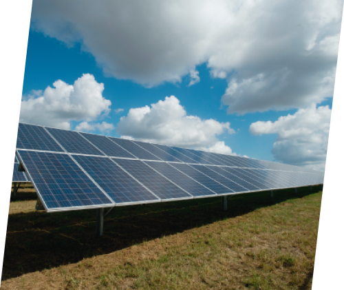 Solarplatten auf dem Rasen